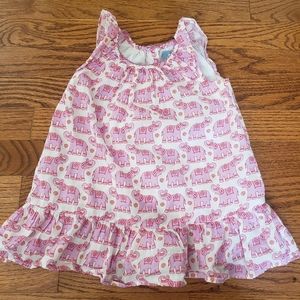HTF Baby Gap Pink Elephant Print Dress